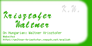 krisztofer waltner business card